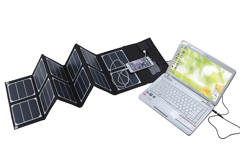 Carregador solar portátil de painel solar de 40 W de energia solar para laptop e celular