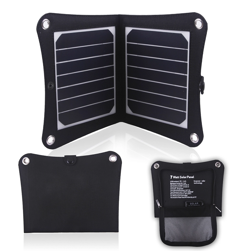 Carregadores solares 5V 1.4A para atividades ao ar livre
