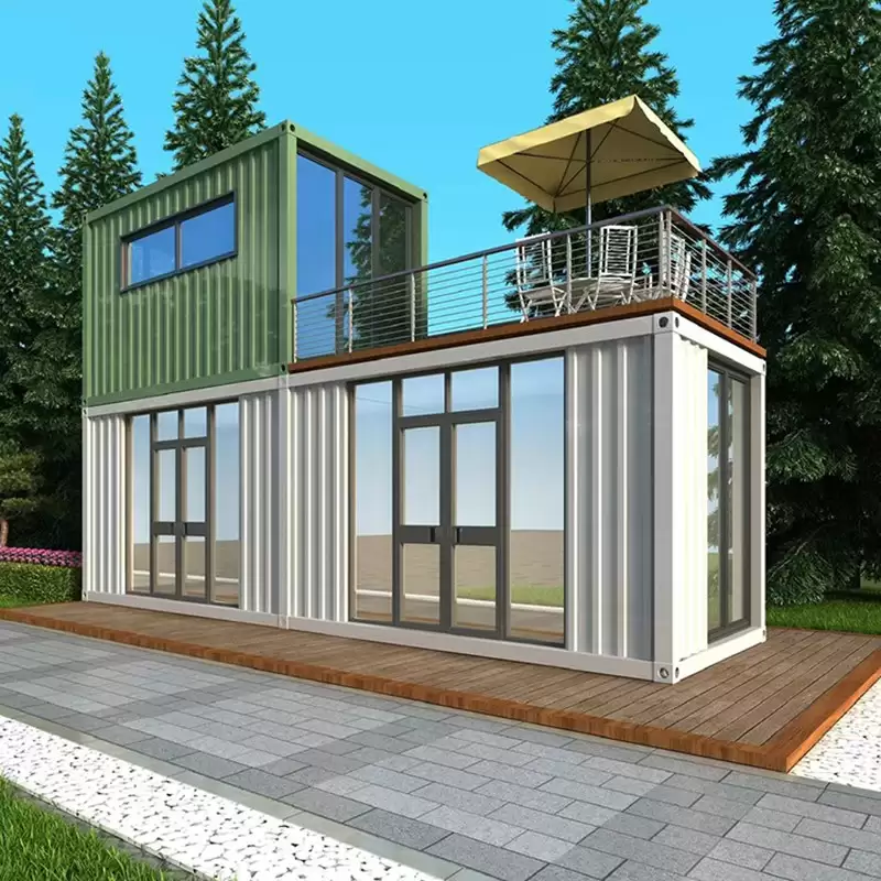 Casa modular pré-fabricada de envio de pacote plano