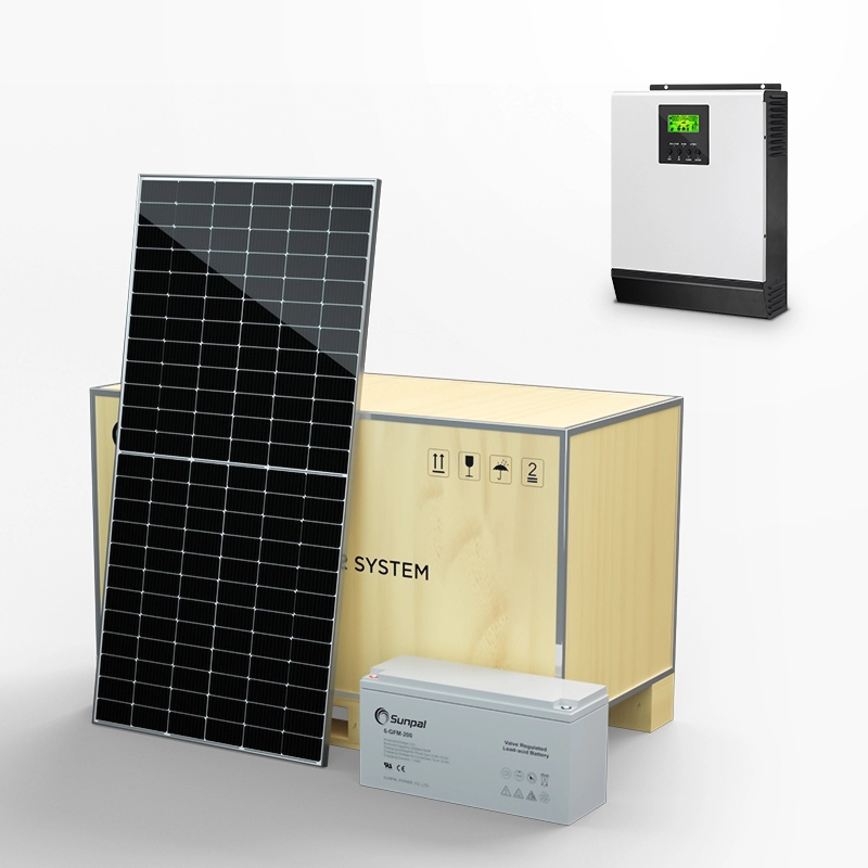 Kit de painel solar completo fora da rede, sistema de energia renovável fotovoltaica