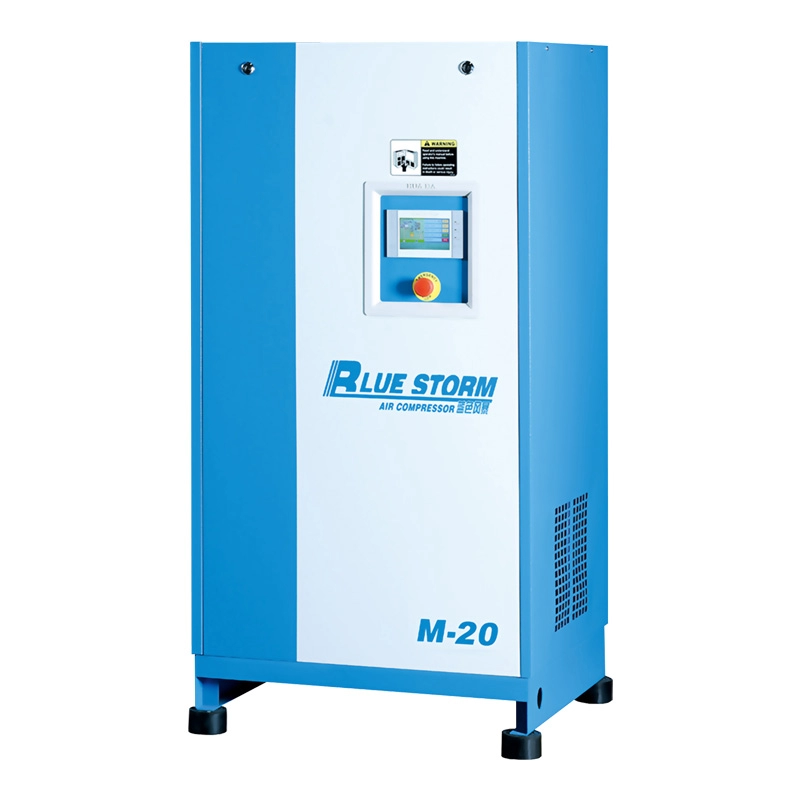 Compressor de ar de parafuso de conversão de frequência de ímã permanente série azul tempestade