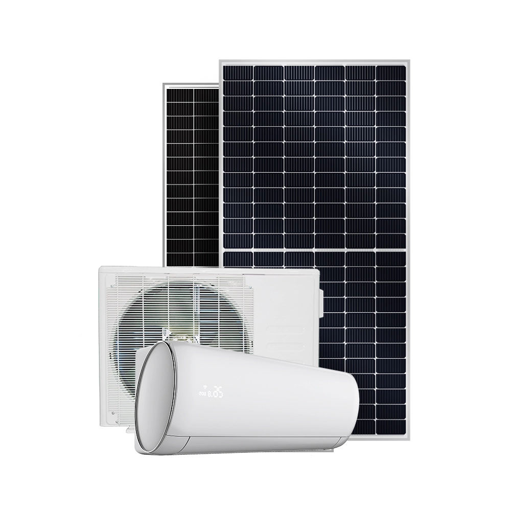 Ar condicionado de parede com inversor solar híbrido sem dutos mini split AC