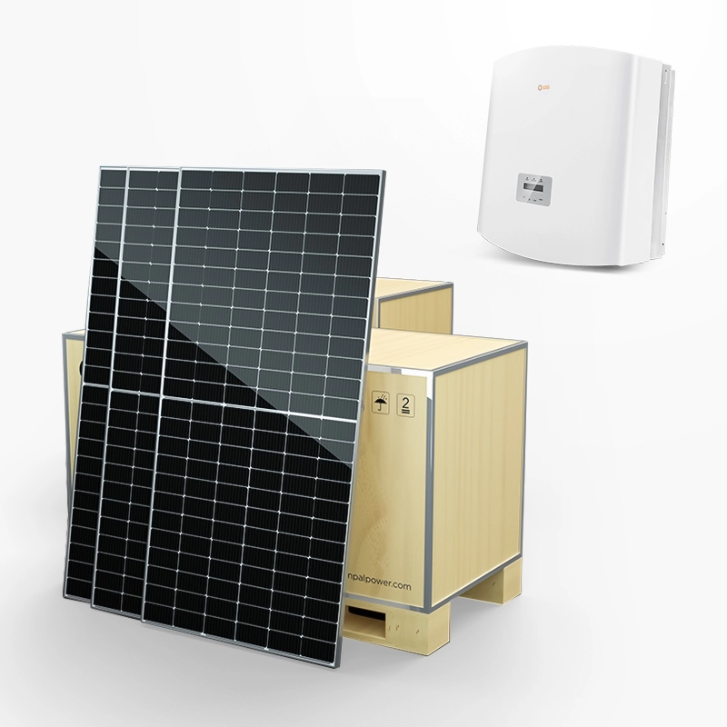 Kit de sistema de energia fotovoltaica de painel solar comercial na rede