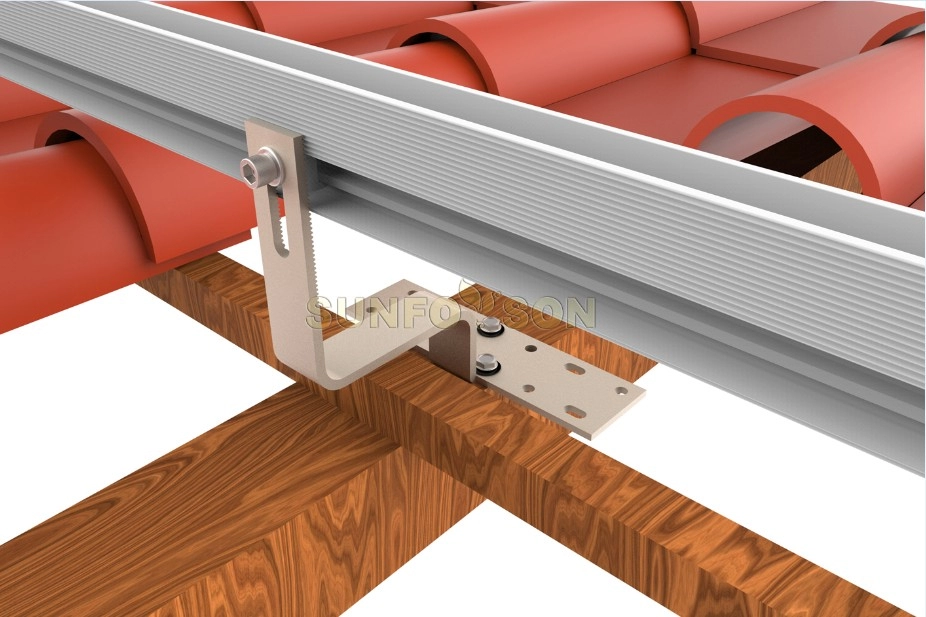 Sistema de montagem solar de telhado de telha