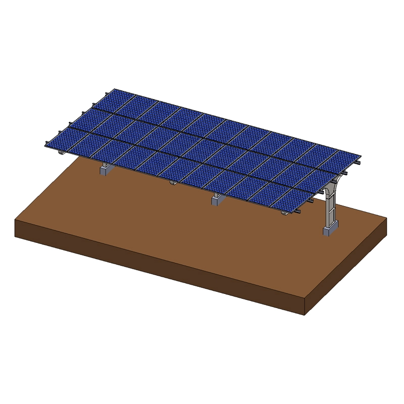 Sistema de montagem de garagem solar residencial de aço galvanizado