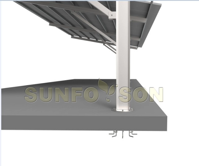 Montagem de garagem solar tipo cantilever