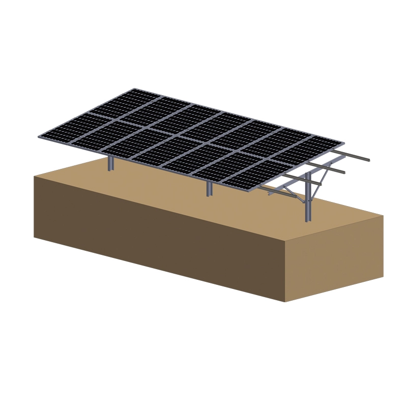 Sistema de montagem no solo de pilha solar de aço galvanizado