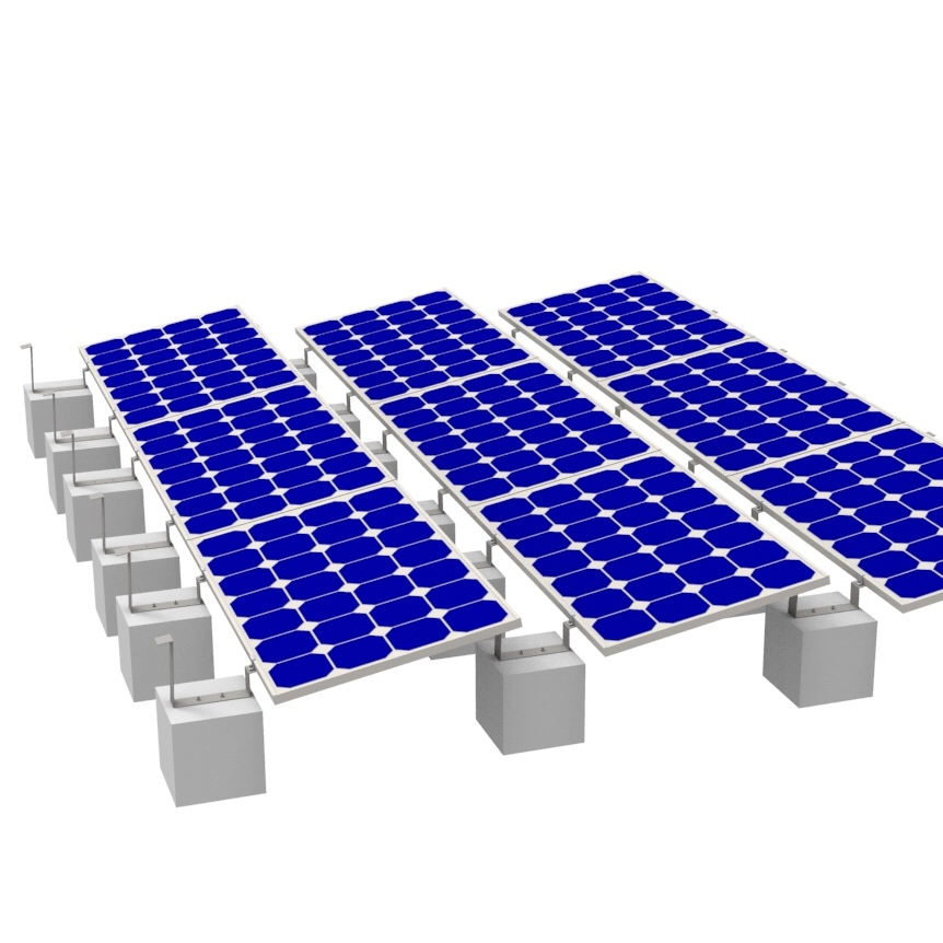 Sistema de lastro solar de aço galvanizado
