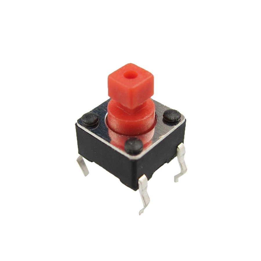 6 x 6x10mm Interruptor de botão tátil com atuador quadrado