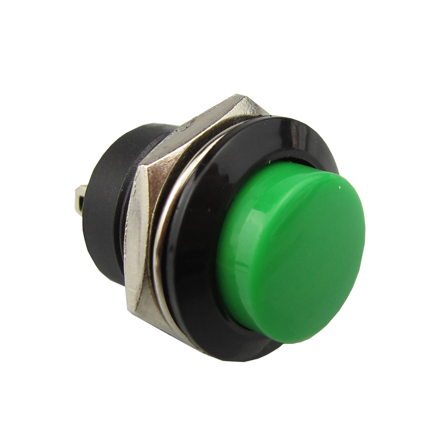 Interruptor de botão de metal momentâneo DESLIGADO LIGADO de 16 mm