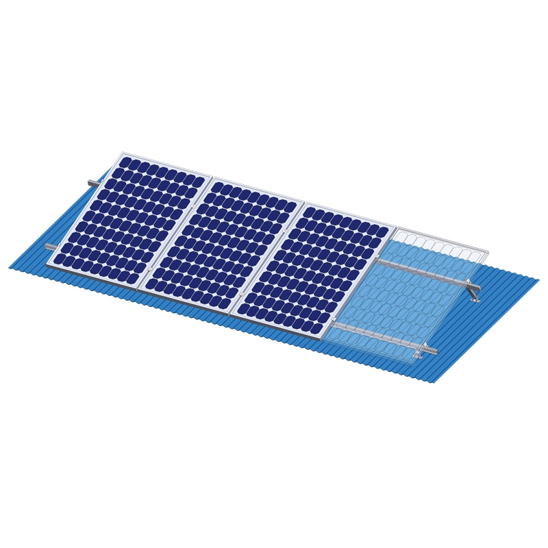 Sistema de montagem de painel solar ajustável para superfície plana