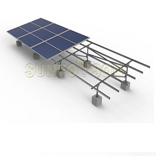 Suporte de montagem solar no solo de aço galvanizado