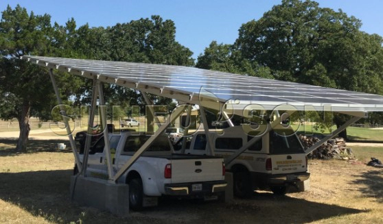 Estrutura de montagem do estacionamento solar