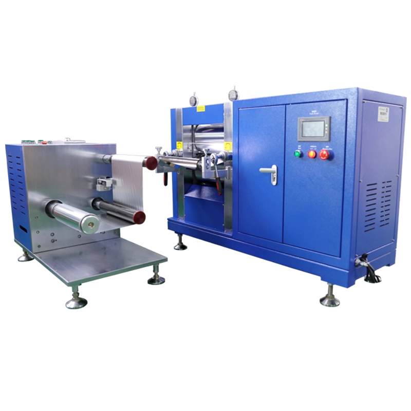 Sistema de rebobinamento e desenrolamento para máquina de prensa de rolos hidráulicos a bateria