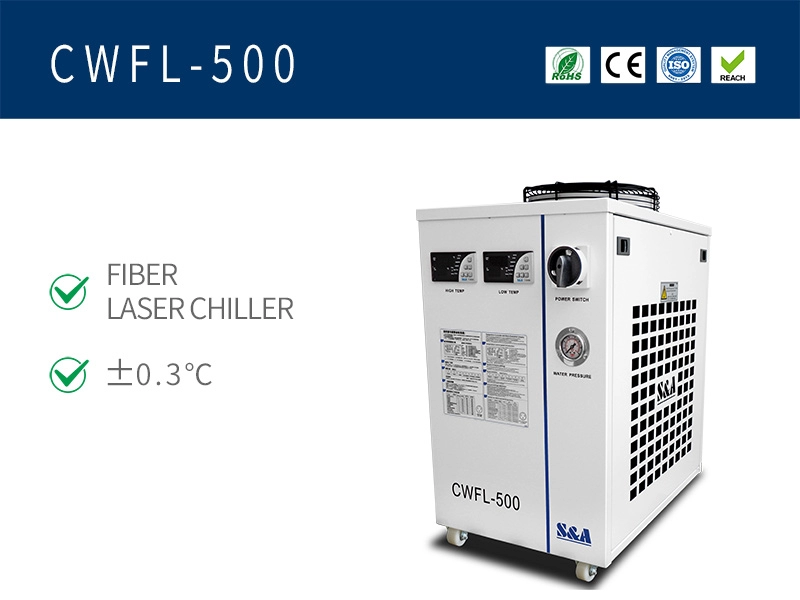 chiller de temperatura dupla para resfriar a cabeça do laser e energia dc