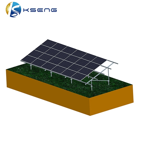 Sistema de suporte de montagem no solo solar em forma de N