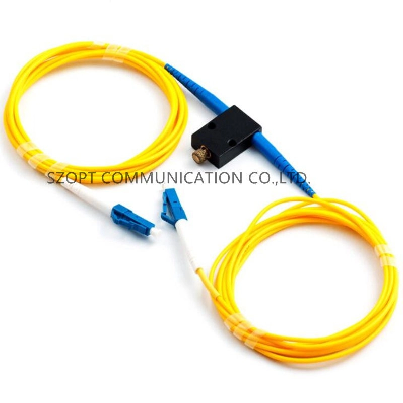 Atenuador de fibra óptica em linha variável VOA LC SM UPC APC 0-60dB