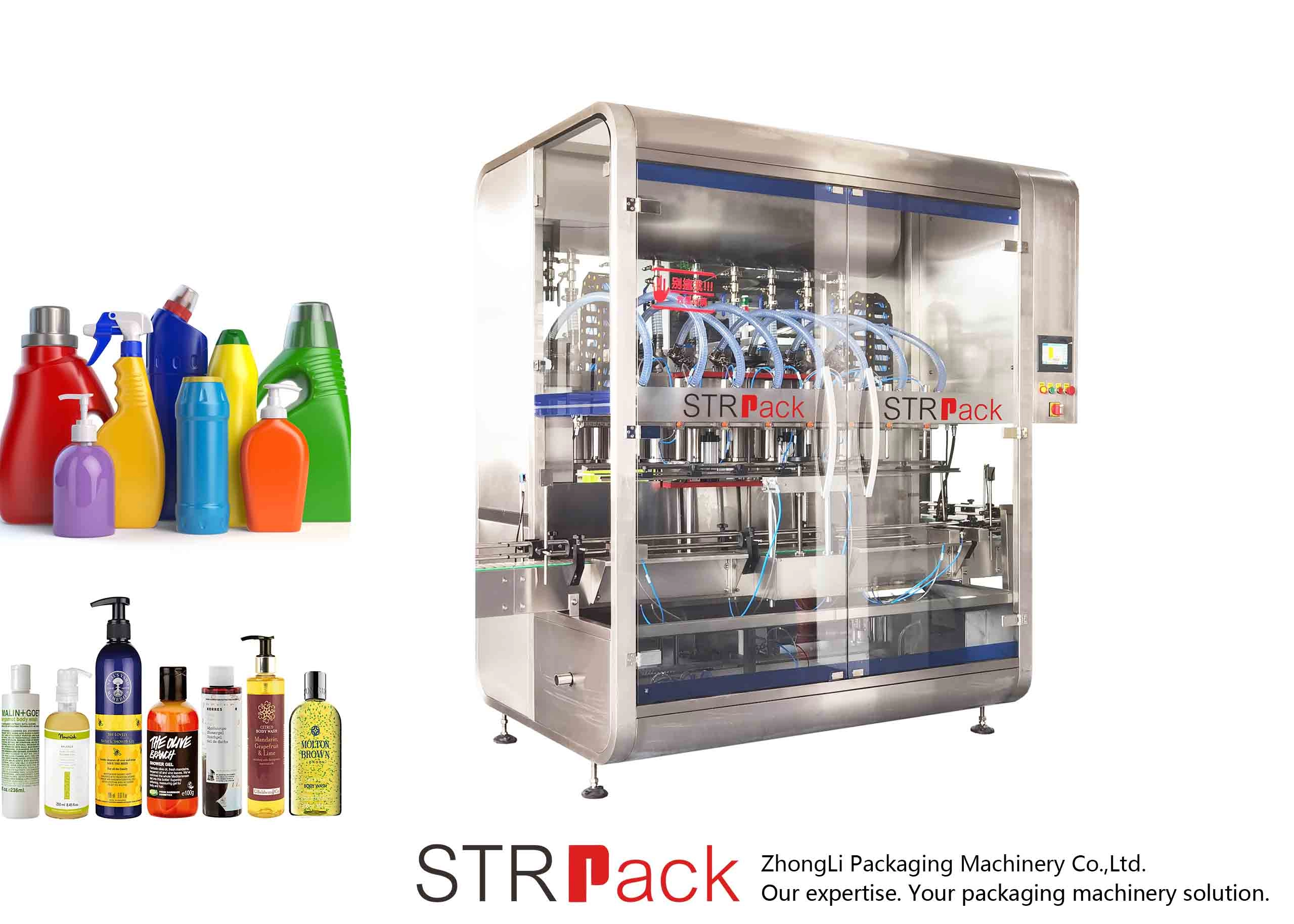 Máquina de enchimento de líquidos para cuidados pessoais e produtos domésticos