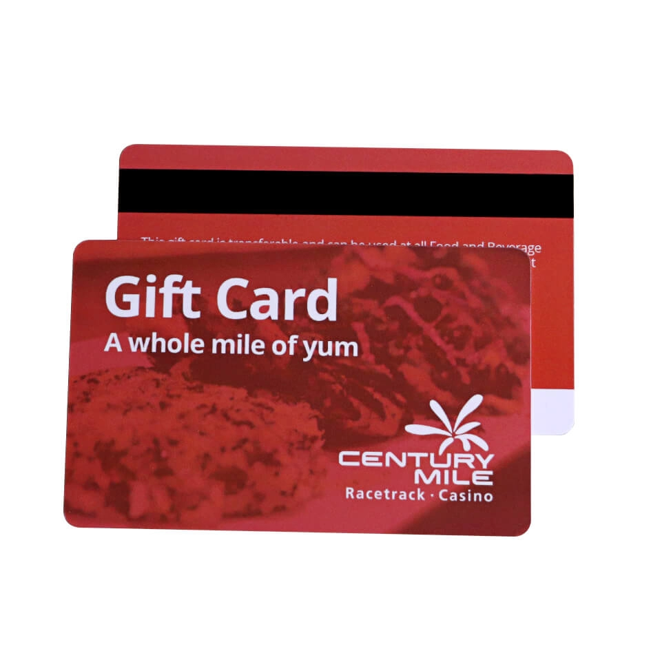 Cartões de presente de impressão offset CMYK tamanho de cartão de crédito PVC