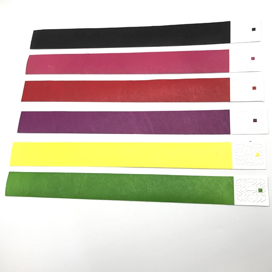 Pulseira RFID Tyvek descartável colorida para publicidade