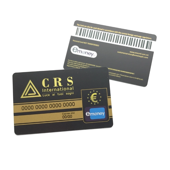 Impressão de cartão de membro com código de barras tipo 128