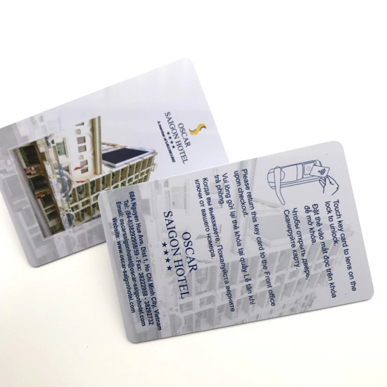 Cartão de proximidade RFID com impressão CMYK para fechadura de porta de hotel