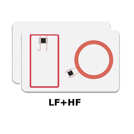 Cartão RFID combinado de alta segurança com chip HF de 13,56 Mhz e chip UHF de 960 Mhz