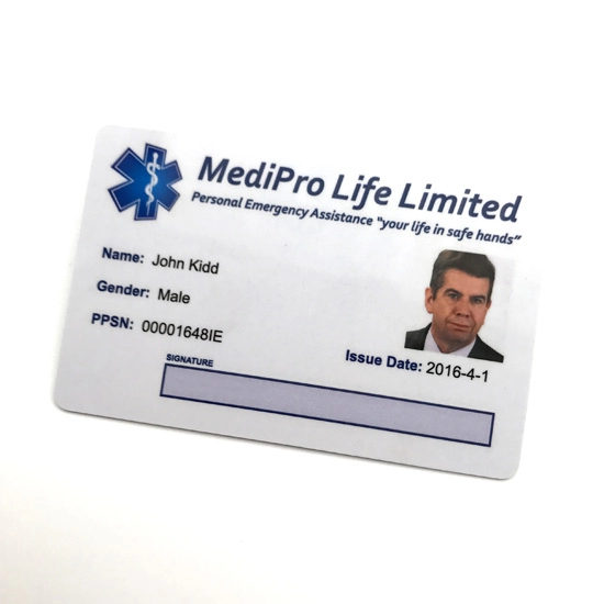 Cartão de identificação com foto de plástico de impressão de segurança de personalização opcional
