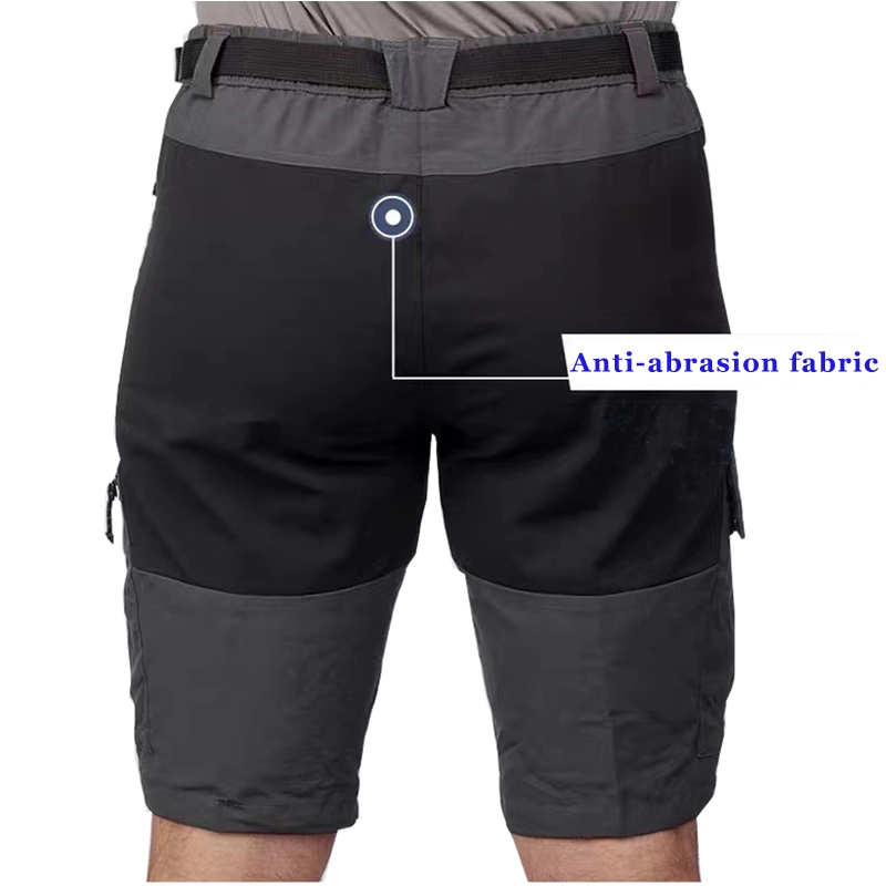 Shorts masculinos de caminhada leve e de secagem rápida Shorts de carga elástico para caminhadas acampamento viagem pesca tática
