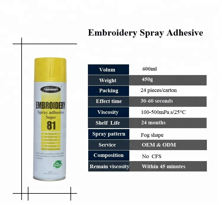 Sprayidea 81 Adesivo de Bordado Super Spray para Roupas e Tecidos
