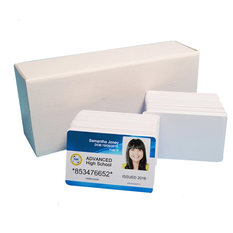 Cartão de identificação de PVC imprimível a jato de tinta CR80 para impressora Epson l800