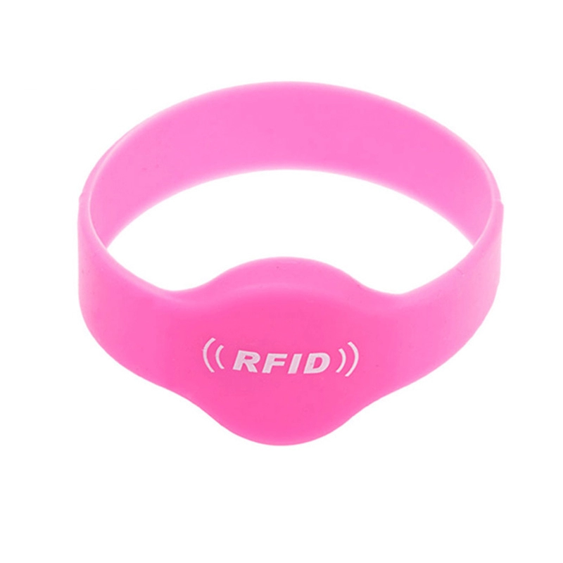 Pulseiras de silicone RFID rosa 13,56 Mhz FM08