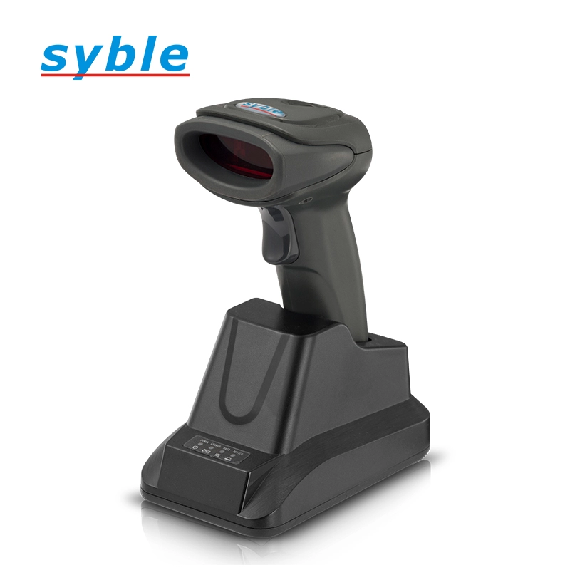 Scanner de código de barras a laser sem fio Syble 2.4G 1D com alta sensibilidade