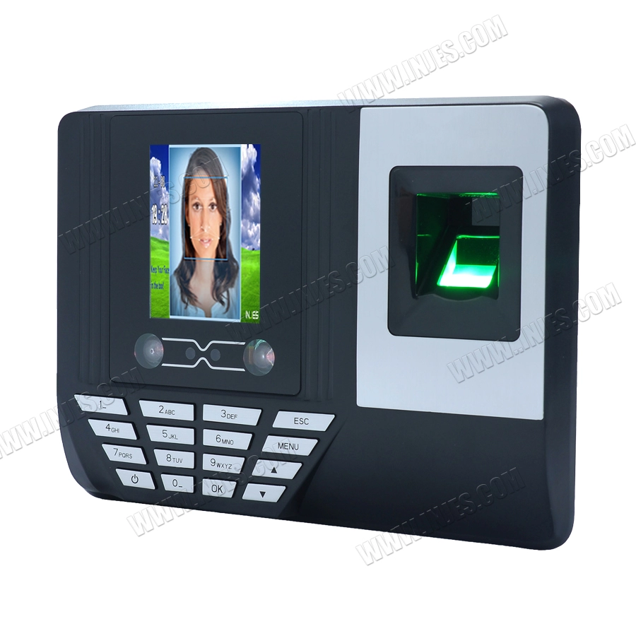 Sistema de relógio de scanner facial baseado em biometria e RFID