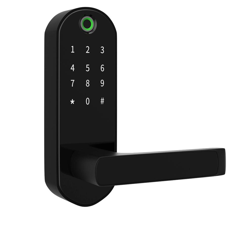 Sistema de casa inteligente com senha digital NFC fechadura com chave de impressão digital para porta de madeira