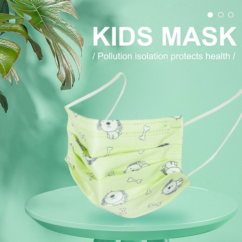 Máscara facial não tecida personalizada descartável infantil de 3 camadas