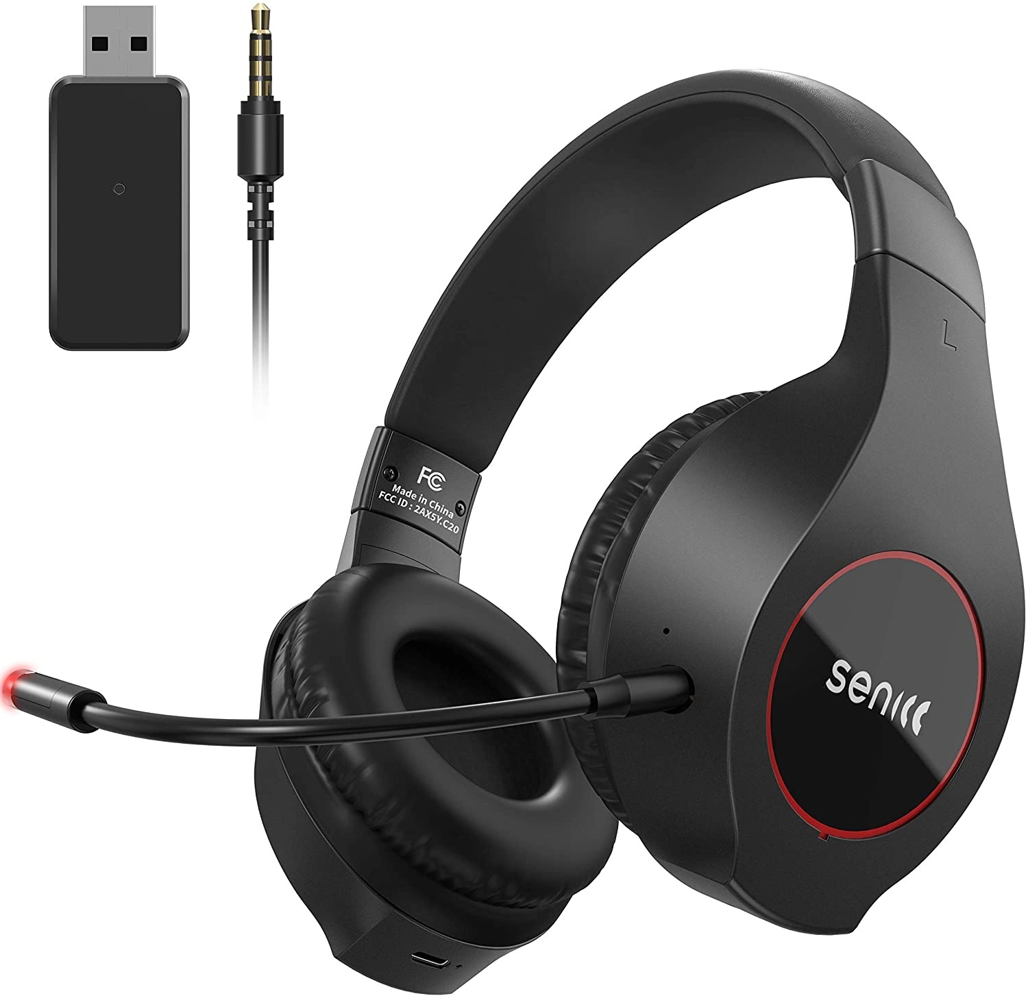 Fone de ouvido para jogos sem fio SOMIC C20 2.4G com microfone