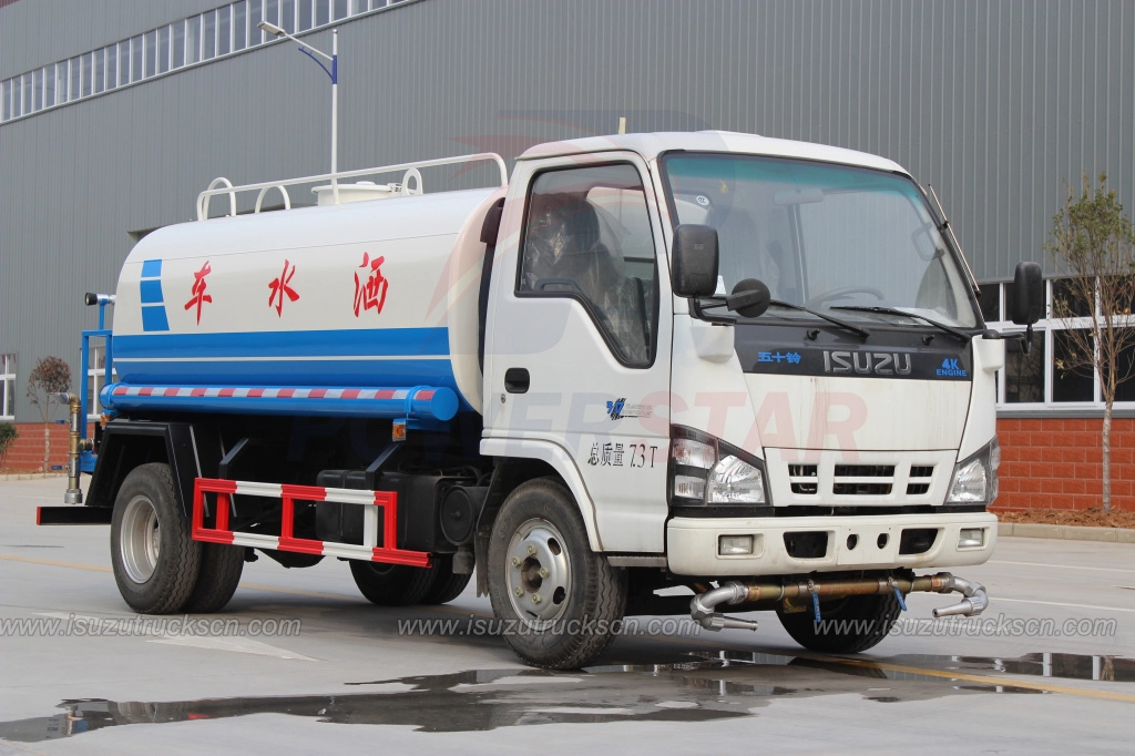 3000L 5000L Gana mercado ISUZU NKR caminhão-tanque de água para venda
