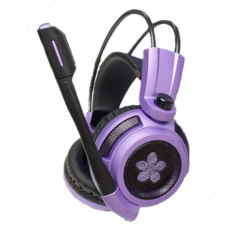 Somic G941 Virtual 7.1 fone de ouvido para jogos com som surround fone de ouvido com microfone roxo