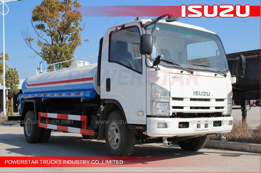 Japonês Myanmar 7000L 8000L ELF Isuzu carrinho de abastecimento de água caminhão de aspersão de rua