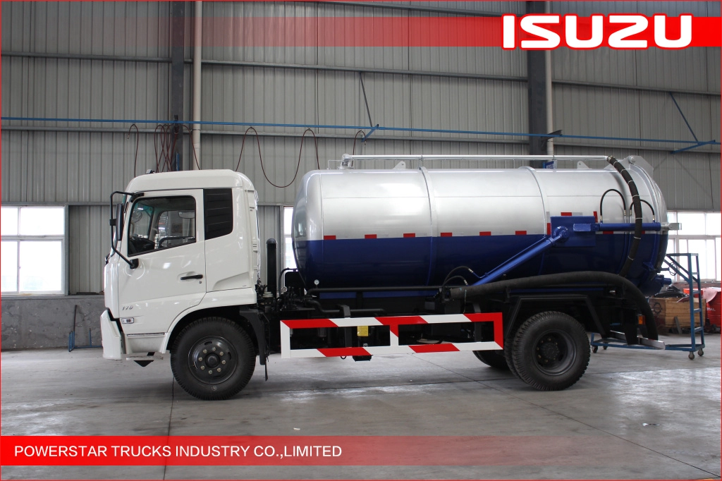 Caminhões-tanque de lodo da marca Isuzu personalizados do Equador de 10.000 litros