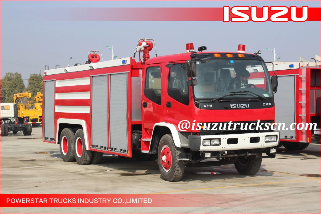 6*4 África Gana 12000L caminhão de bombeiros isuzu espuma de água fornecedor de veículos de incêndio