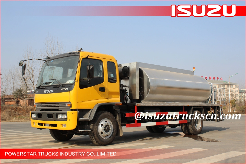 10000L Myanmar Japonês ISUZU FTR Tanque de Transporte Automático de Betume/Caminhão de Transporte de Asfalto