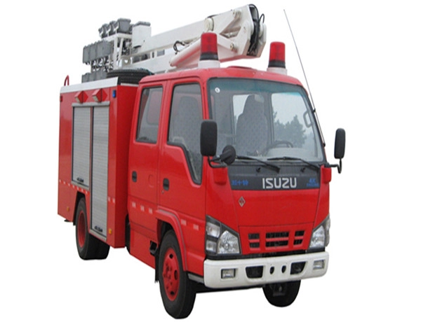 Caminhão de Bombeiros Isuzu de cabine dupla com sistema de iluminação