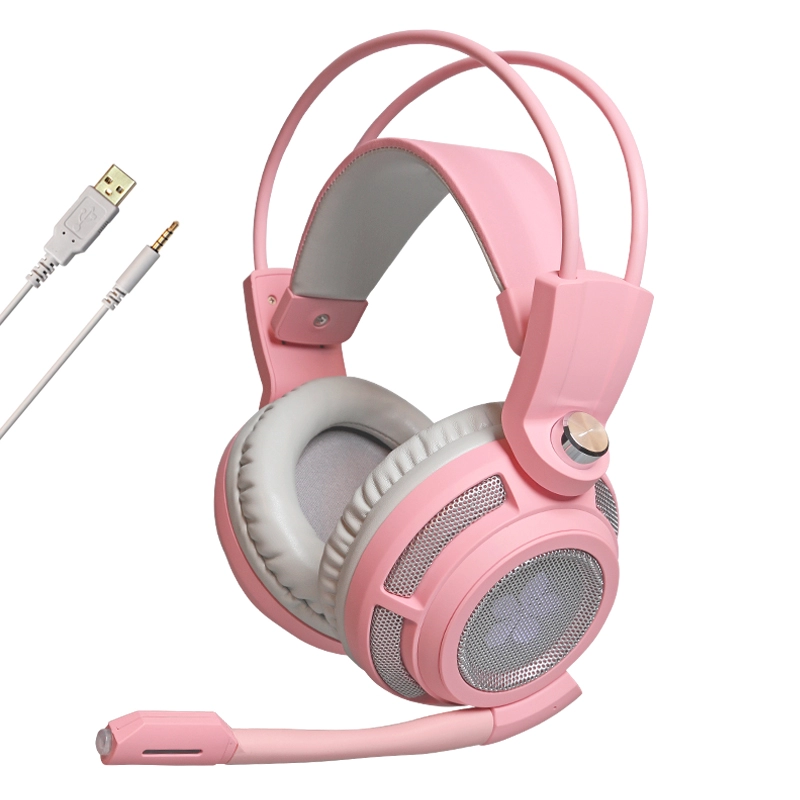 Somic G941 Virtual 7.1 fone de ouvido com som surround rosa fone de ouvido com microfone