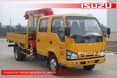 Guindaste montado em caminhão de transporte Isuzu personalizado de 2,1 toneladas