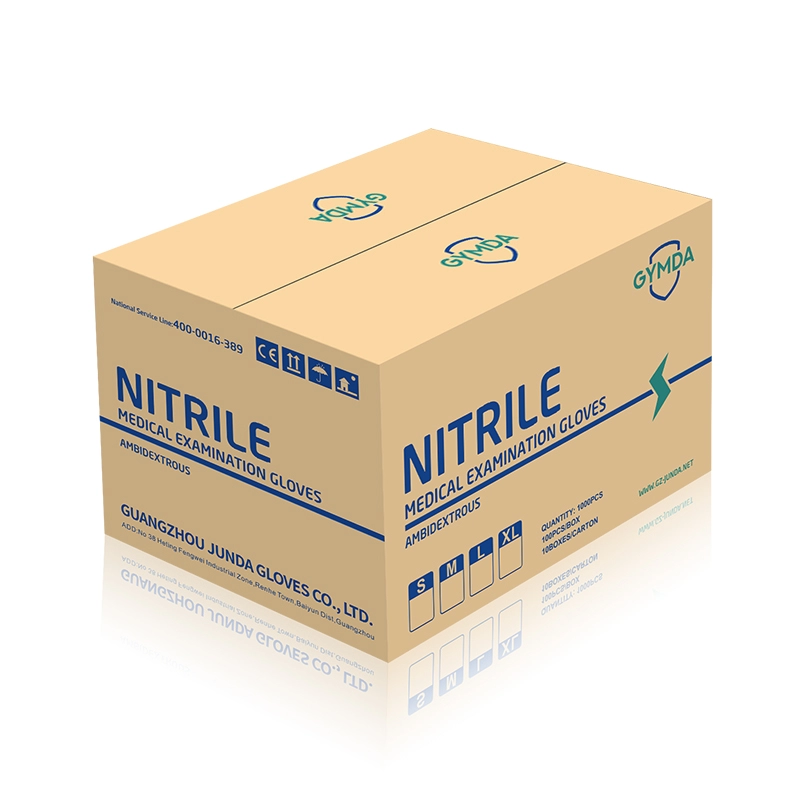 Luvas descartáveis de nitrilo para exames médicos