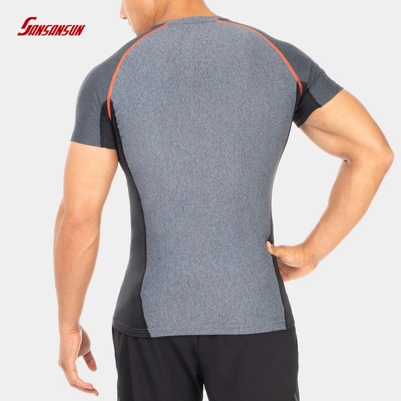 Camisa de treino com ajuste muscular para academia de desempenho atlético