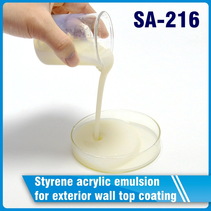 Emulsão acrílica de estireno para revestimento de paredes externas SA-216