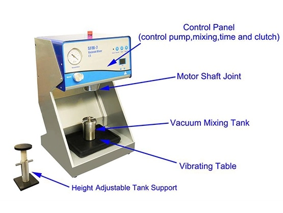 Máquina misturadora de pasta a vácuo com eletrodo de laboratório pequeno com recipientes